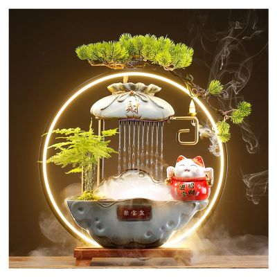 AFGZQ Waterfall Incense Burners Reflux Smoke Fountain Ramadan Decoration Indoor Zen Fountain Home Decor Comfort Rain Cloud Diffuser (Color : Style 6)
