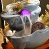 AFGZQ Hanging Pot Flowing Water Rockery Fountain for Home Zhaocai Water Ornament Water Cart Circulating Water Creative Zen Gifts for Living Room and Office (Color : Style 1) view 2