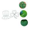 Gogogmee 2pcs Patrick's Day Iron Frame Wreath Making Kit Shaped Craft Hoops for Hanging Decor Party Supplies and Dream Catcher Projects view 3