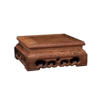 BONAD Wooden Decoration Base Rectangular Display Table Handicraft Base Flower Pot Plant Head Buddha Statue Solid Wood Bracket (Color : Brass, Size : X-Large)