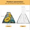 BOBOWUNY Teal Sunflower 1 Pcs Hanging Kitchen Hand Towels, Retro Yellow Floral Turquoise Wood Grain Super Soft Microfiber Tie Towels Aborbent Washcloth for Bathroom Oven Tea Bar view 3