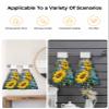 BOBOWUNY Teal Sunflower 1 Pcs Hanging Kitchen Hand Towels, Retro Yellow Floral Turquoise Wood Grain Super Soft Microfiber Tie Towels Aborbent Washcloth for Bathroom Oven Tea Bar view 4