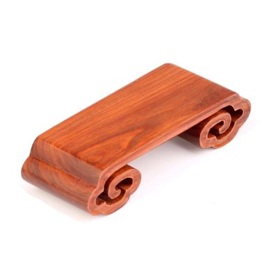 BONAD Flower Pot Base Decoration Solid Wood Buddha Statue Vase Wooden Base Wooden Handicraft Base Bracket (Color : Brass, Size : Large)