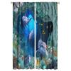Ocean Decorative Curtains, Underwater World Dolphin Coral Fish Boy's Bedroom Nursery Window Treatments Curtains, 2 Panel Set, 52x84 Inch view 1