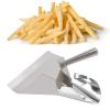 Popcorn Scoop, Stainless Steel French Fry Scooper Scoop, Quick Fill Tool for Food Bags & Boxes, French Fries Shovel, French Fry Bagger Scooper for French Fries, Snacks, Ice view 1