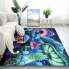 Cartoon Mushroom Rugs for Girls Lovely Kids Room Decor Carpets Purple Plant Theme Soft Carpet Sofa Floor Mat for Living Sitting Playing Room Flannel Cartoon Mushrooms Rug for Girls Bedroom, 4'5' view 3