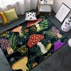 Cartoon Mushroom Rugs for Girls Lovely Kids Room Decor Carpets Green Plant Theme Soft Carpet Sofa Floor Mat for Living Sitting Playing Room Flannel Cartoon Mushroom Rug for Girls Bedroom, 4'5' view 1