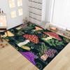 Cartoon Mushroom Rugs for Girls Lovely Kids Room Decor Carpets Green Plant Theme Soft Carpet Sofa Floor Mat for Living Sitting Playing Room Flannel Cartoon Mushroom Rug for Girls Bedroom, 4'5' view 2
