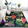 Cartoon Mushroom Rugs for Girls Lovely Kids Room Decor Carpets Green Plant Theme Soft Carpet Sofa Floor Mat for Living Sitting Playing Room Flannel Cartoon Mushroom Rug for Girls Bedroom, 4'5' view 3