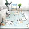 Blue Cartoon Cat Rug for Girls Kids Bedroom Carpet Super Soft Cats Carpet Rugs for Living Sitting Room Cute Cartoon Cat Children Play Room Floor Mat Cute Bedroom Mat for Home Decor, 3'4' view 3