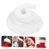 ULDIGI Faux Fur Material Hat White Fake Fur Poncho Hat Perfect for Christmas Decor DIY Projects view 2