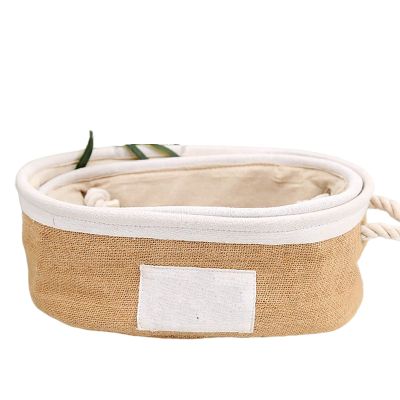 FXNFXLA Large Cloth Rope Basket, Natural Cotton Rope Woven Baskets for Organizing, Rectangle Storage Basket, Cube Decorative Linen Closet Organizer(Size:Oval Trumpet)