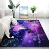 Cartoon Butterfly Rugs for Girls Lovely Kids Room Decor Carpets Purple Animal Theme Soft Carpet Sofa Floor Mat for Living Sitting Playing Room Flannel Cartoon Butterfly Rug for Girls Bedroom, 4'5' view 3