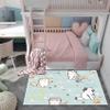 Cartoon Cats Rug for Girls Lovely Kids Room Decor Carpet Blue Animals Theme Ultra Soft Carpet Rug Sofa Floor Mat for Living Sitting Playing Room Flannel Cartoon Cats Rugs for Girls Bedroom, 2'3' view 3