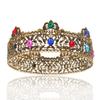 YADIRF Men's Crowns Metal Adult Men Birthday Prom Homecoming Party Crown King Crown For Festival Wedding Baby Shower (Dark Gold With Colorful Stone 1) view 1