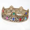 YADIRF Men's Crowns Metal Adult Men Birthday Prom Homecoming Party Crown King Crown For Festival Wedding Baby Shower (Dark Gold With Colorful Stone 1) view 2