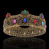 YADIRF Men's Crowns Metal Adult Men Birthday Prom Homecoming Party Crown King Crown For Festival Wedding Baby Shower (Dark Gold With Colorful Stone 1) view 3