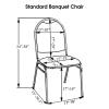6 Pack Polyester Banquet Chair Covers, Slip Covers for Weddings (Black) view 2