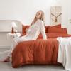 Andency Queen Comforter Set with Sheets Burnt Orange - 7 Pieces Boho Tassel Bed in a Bag Soft Lightweight Bedding Sets, Terracotta Rust Fringe Bed Set with Comforter, Sheets, Pillowcases & Shams view 2