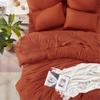 Andency Queen Comforter Set with Sheets Burnt Orange - 7 Pieces Boho Tassel Bed in a Bag Soft Lightweight Bedding Sets, Terracotta Rust Fringe Bed Set with Comforter, Sheets, Pillowcases & Shams view 3