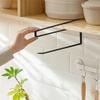 Paper Towel Holder Under Cabinet, Kitchen Towel Holder Towel Roll Holder Tissue Storage Rack Dispenser Cling Film Shelf Free Punch Hanger Organizer for Utility Room Countertop Laundry 2.2cm Thickness view 4