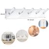 Chunful 2 Pcs Acrylic Wall Mounted Necklaces Organizer with 6 Hooks Clear Adhesive Jewelry Wall Mount Hanging Hooks for Necklaces Bracelets Rings Chains view 2
