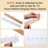 Chunful 2 Pcs Acrylic Wall Mounted Necklaces Organizer with 6 Hooks Clear Adhesive Jewelry Wall Mount Hanging Hooks for Necklaces Bracelets Rings Chains view 3