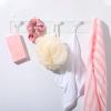 Chunful 2 Pcs Acrylic Wall Mounted Necklaces Organizer with 6 Hooks Clear Adhesive Jewelry Wall Mount Hanging Hooks for Necklaces Bracelets Rings Chains view 4