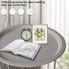 Garden 4 you Folding Tray Metal Side Table 2PC Grey Round End Table Cyan Sofa Small Accent Fold-able Table, Round End Table Tray, Next to Sofa Table, Snack Table for Living Room and Bed Room view 4