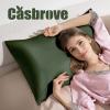 Silk Pillow Cases for Hair and Skin Mulberry Silk Pillowcase Soft Breathable Smooth Both Sided Natural Silk Pillow Cases with Zipper Beauty Sleep1 Pack for Gift(Standard,Green) view 3