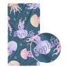 SunFancyCustom Jellyfish Colorful Beach Towel Personalized with Name Sandproof Bath Towels for Basketball Baseball 30 x 60 Inch view 1