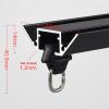 3.28-13.12Ft Long Curtain Track Ceiling Mount, Aluminum Curtain Rail/Privacy Room Divider For Balcony/Bay Window/Hotel/Office, Black, White (Color : White, Size : 200cm) view 2