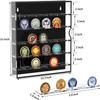 HHUXIUE Challenge Coin Wall Display Case, Acrylic Military Challenge Coin Holder with Removable Shelves and Magnetic Door,Coin Box fits 45 Military Medals Poker Chip view 4
