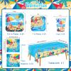 Beach Theme Party Supplies, Summer Pool Pack Includes: Paper Dinner Plates, Dessert Plates, Luncheon Napkins, Cups and Tablecloth for Hawaiian Party Birthday Decorations, Serve 25 view 2