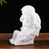 BRABUD Resin Hear No Evil Angle Statue White Cherubs Figurine Home Bedroom Living Room Book Shelf Decoration TQGJBS388 view 4