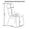 6 Pack Square Top Stretch Spandex Banquet Chair Covers (Black) view 2