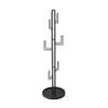 Metal Coat Rack Stand Freestanding Coat Hanger with Stable Round Metal Base Cactus Shaped Hooks for Clothes Hats and Bags 70.9 Inch Coat Rack for Entryway Hallway Bedroom and Office (Color : White) (Black ) view 1