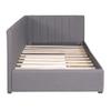Merax Upholstered Daybed with 2 Storage Drawers Twin Size Sofa Bed Frame No Box Spring Needed, Linen Fabric view 4