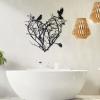 Bird Wall Decor, Heart Wall Art, Tree of Life Metal Wall Art, Metal Wall Decor, Metal Heart Wall Decor, Metal Bird Wall Art, Tree with Birds Metal Art (27"x27" / 69x69 cm) view 2