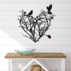 Bird Wall Decor, Heart Wall Art, Tree of Life Metal Wall Art, Metal Wall Decor, Metal Heart Wall Decor, Metal Bird Wall Art, Tree with Birds Metal Art (27"x27" / 69x69 cm) view 4