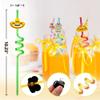 24pcs Cinco De Mayo Fiesta Theme Beverage Cocktail Shaped Straws for Mexican Fiesta Taco Party Supplies with 2 Pieces Straw Cleaning Brushes, 8 Colors Straws view 4