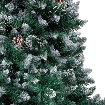 CUMYZO Artificial Christmas Tree with Pine Cones and White Snow 6 ft 6.8kg/14.96ib Christmas Trees