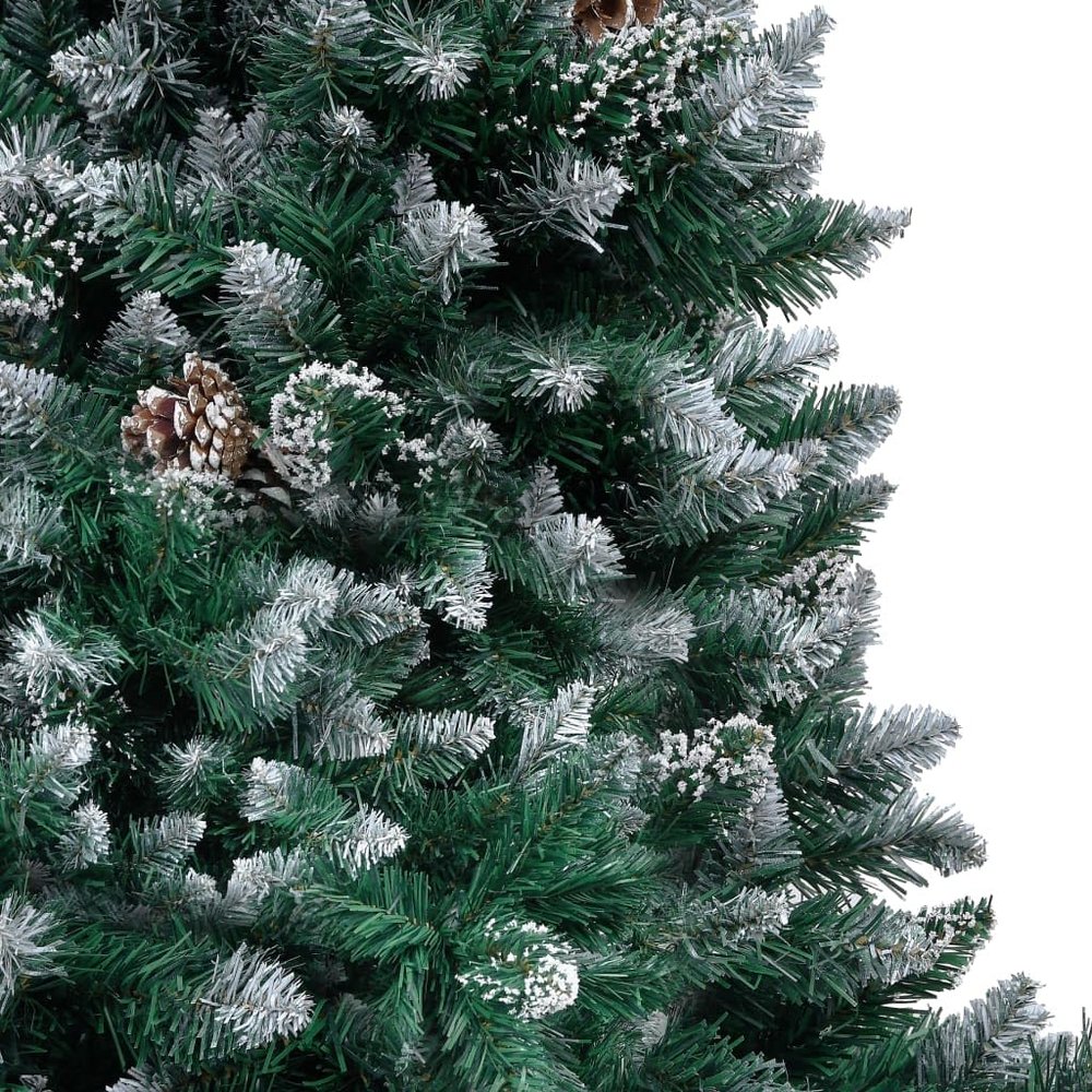 CUMYZO Artificial Christmas Tree with Pine Cones and White Snow 6 ft 6.8kg/14.96ib Christmas Trees