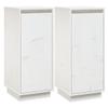 CUMYZO Sideboards 2 pcs White 12.4"x13.4"x29.5" Solid Wood Pine 14.95kg/32.89ib Buffets & Sideboards view 3