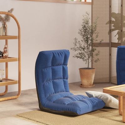 CUMYZO Folding Floor Chair Blue Fabric 4.94kg/10.87ib Floor Chairs