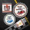 Recheel Racing Car Party Supplies Decorations, Checked Race Car Theme Birthday Paper Plates and Napkins Set with Cups and Straws for 24 Guests, 120 Pcs Disposable Party Dessert Dinnerwares view 3