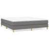CUMYZO Box Spring Bed with Mattress Dark Gray 76"x79.9" King Fabric 65.6kg/144.32ib Beds & Bed Frames view 2