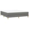 CUMYZO Box Spring Bed with Mattress Dark Gray 76"x79.9" King Fabric 65.6kg/144.32ib Beds & Bed Frames view 3