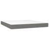 CUMYZO Box Spring Bed with Mattress Dark Gray 76"x79.9" King Fabric 65.6kg/144.32ib Beds & Bed Frames view 4