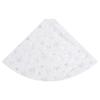CUMYZO Luxury Christmas Tree Skirt White 48" Faux 0.5kg/1.1ib Christmas Tree Skirts view 4